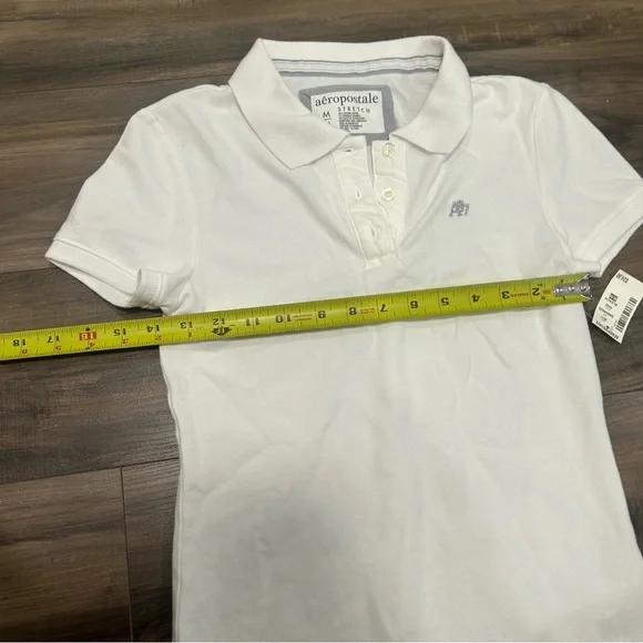 Aeropostale New White Polo Top - Picture 6 of 6